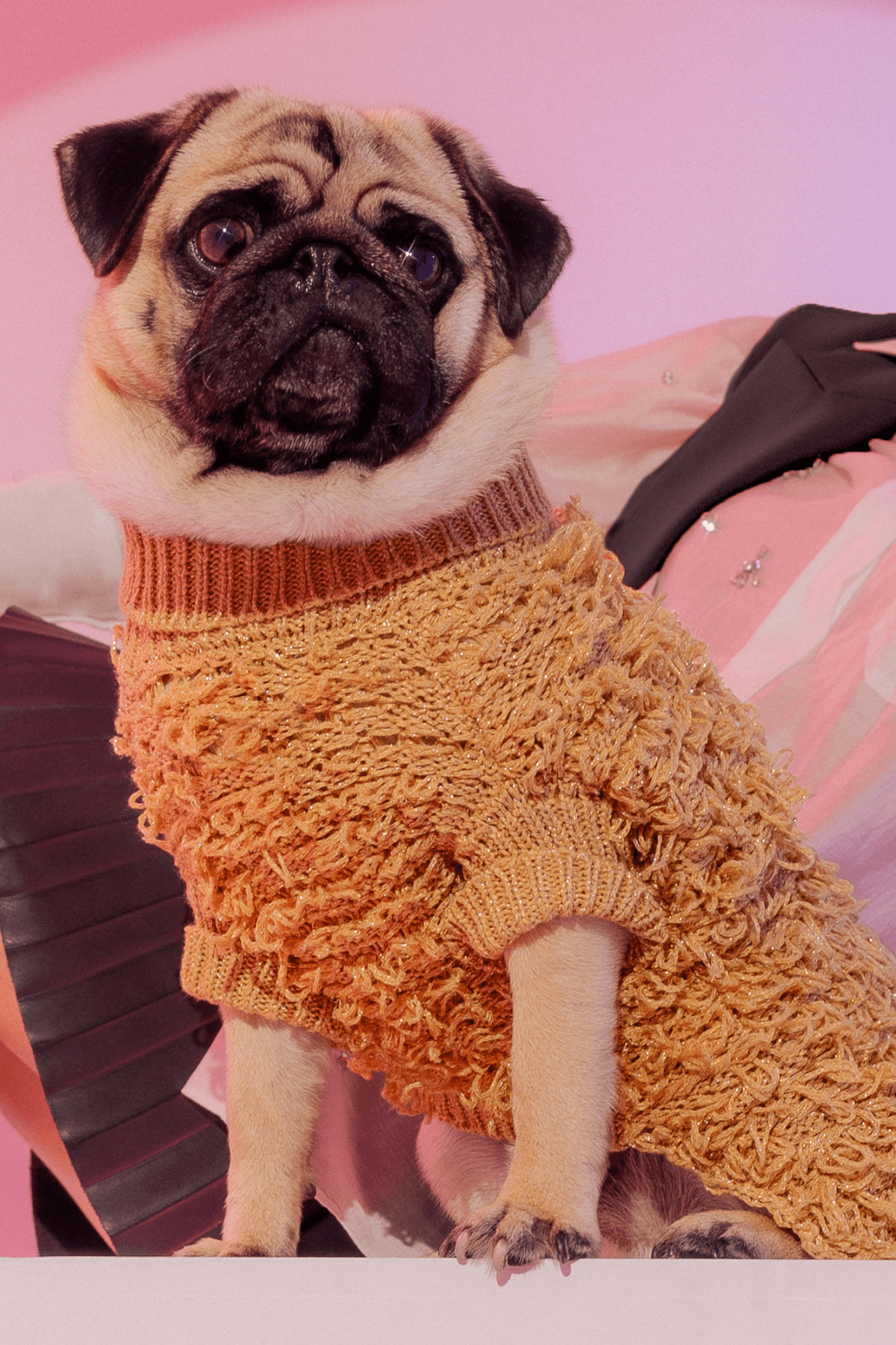 Metallic Curly Knit Sweater