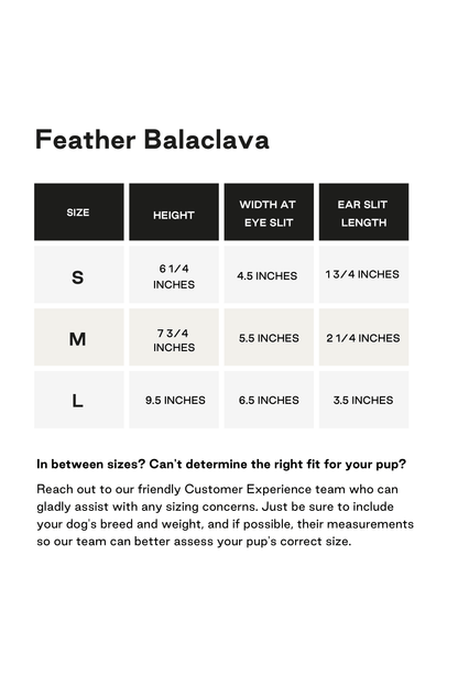 Pet Feather Balaclava